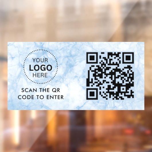 Access-Kontrolle | QR-Code-Eintrag für Firmenlogo Fensteraufkleber (Blatt 2)