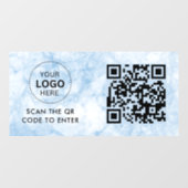 Access-Kontrolle | QR-Code-Eintrag für Firmenlogo Fensteraufkleber (Blatt)