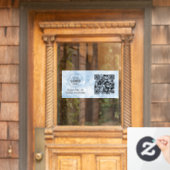 Access-Kontrolle | QR-Code-Eintrag für Firmenlogo Fensteraufkleber (Haustür)
