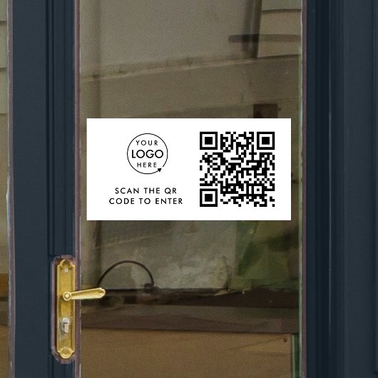 Access-Kontrolle | QR-Code-Eintrag für Firmenlogo Fensteraufkleber