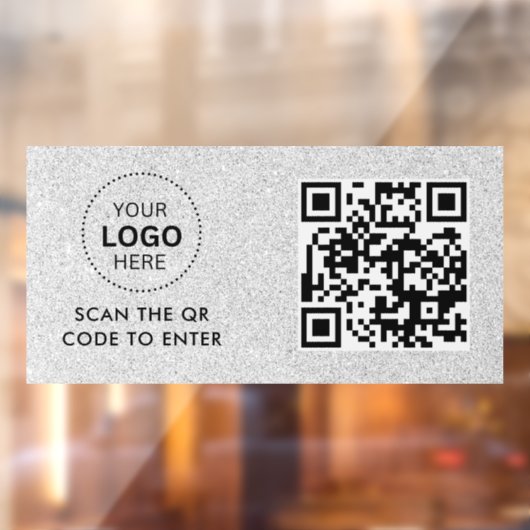 Access-Kontrolle | QR-Code-Eintrag für Firmenlogo Fensteraufkleber (Blatt 2)