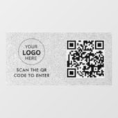 Access-Kontrolle | QR-Code-Eintrag für Firmenlogo Fensteraufkleber (Blatt)