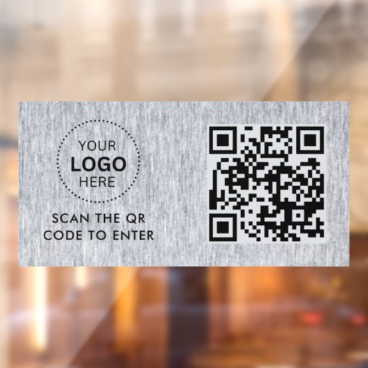 Access-Kontrolle | QR-Code-Eintrag für Firmenlogo Fensteraufkleber (Blatt 2)