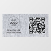 Access-Kontrolle | QR-Code-Eintrag für Firmenlogo Fensteraufkleber (Blatt)