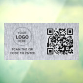 Access-Kontrolle | QR-Code-Eintrag für Firmenlogo Fensteraufkleber (Blatt 3)