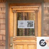 Access-Kontrolle | QR-Code-Eintrag für Firmenlogo Fensteraufkleber (Haustür)