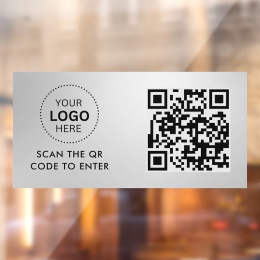 Access-Kontrolle | QR-Code-Eintrag für Firmenlogo Fensteraufkleber (Blatt 2)