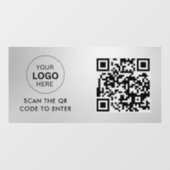 Access-Kontrolle | QR-Code-Eintrag für Firmenlogo Fensteraufkleber (Blatt)