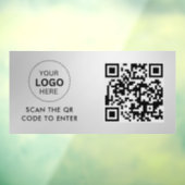 Access-Kontrolle | QR-Code-Eintrag für Firmenlogo Fensteraufkleber (Blatt 3)