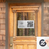 Access-Kontrolle | QR-Code-Eintrag für Firmenlogo Fensteraufkleber (Haustür)