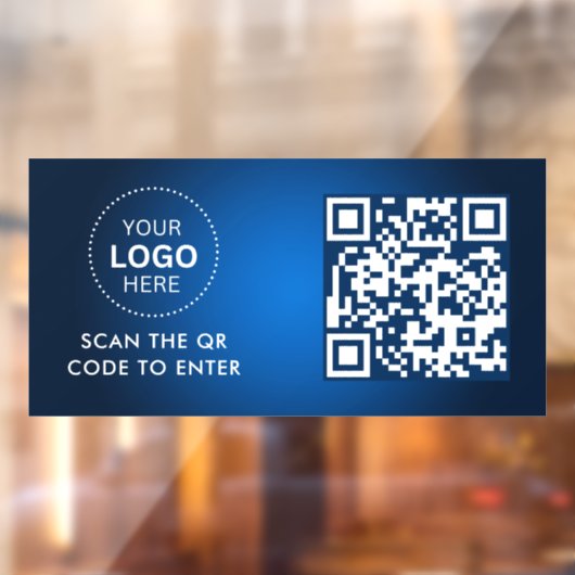 Access-Kontrolle | QR-Code-Eintrag für Firmenlogo Fensteraufkleber (Blatt 2)