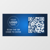 Access-Kontrolle | QR-Code-Eintrag für Firmenlogo Fensteraufkleber (Blatt)