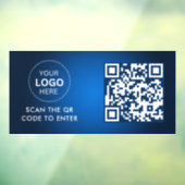 Access-Kontrolle | QR-Code-Eintrag für Firmenlogo Fensteraufkleber (Blatt 3)