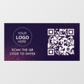 Access-Kontrolle | QR-Code-Eintrag für Firmenlogo Fensteraufkleber (Blatt)