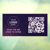 Access-Kontrolle | QR-Code-Eintrag für Firmenlogo Fensteraufkleber (Blatt 3)
