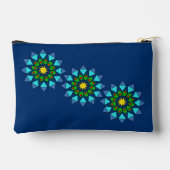 Accessoire Pouch - Blau und Grün Mandala Zubehörtasche (Rückseite)