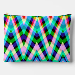 Accessoires Pouch, ein kariertes Zickzackmuster Zubehörtasche