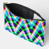 Accessoires Pouch, ein kariertes Zickzackmuster Zubehörtasche (Offen)