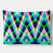 Accessoires Pouch, ein kariertes Zickzackmuster Zubehörtasche (Rückseite)