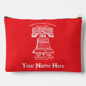 Accessory Pouch Large - Red (Personalized) Zubehörtasche (Rückseite)