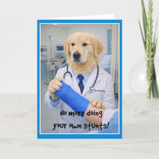 Accident No More Stunts Get Well Card  CA-1 Karte