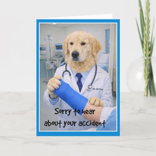 Accident Sorry Get Well Card  CC-1 Karte (Vorderseite)