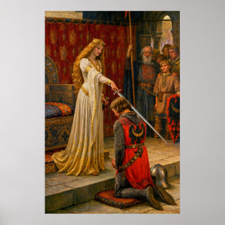 Accolade by Edmund Blair Leighton Poster