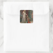 Accolade - Edmond Blair Leighton Middle Ages Knigh Quadratischer Aufkleber (Tasche)