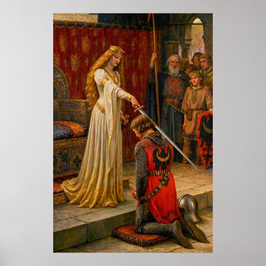 Accolade von Edmund Blair Leighton Poster (Vorne)