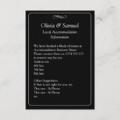 Accommodation Info - Black White Infinity Scroll, Begleitkarte (Vorderseite)