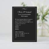 Accommodation Info - Black White Infinity Scroll, Begleitkarte (Stehend Vorderseite)