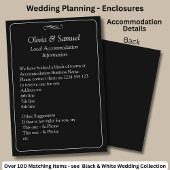 Accommodation Info - Black White Infinity Scroll, Begleitkarte