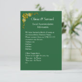 Accommodation Info - Emerald Green & Gold Begleitkarte (Stehend Vorderseite)