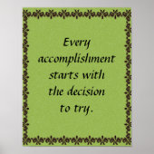 "Accomplishment"-Plakat Poster (Vorne)