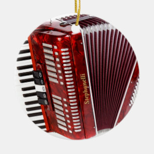 ACCORDIAN MUSIKINSTRUMENT KERAMIKORNAMENT