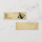 Accordian Spieler Mini Visitenkarte (Vorne/Hinten)