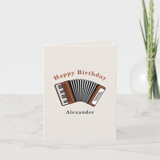 Accordion Birthday Card Karte (Vorderseite)