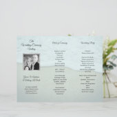 Accordion Fold Foto Beach Hochzeitsprogramm (Stehend Vorderseite)