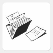 Accordion Folder Quadratischer Aufkleber (Vorderseite)