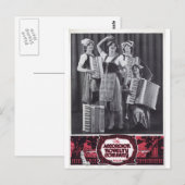 Accordion Girls Vintage Ad Postkarte (Vorne/Hinten)
