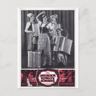Accordion Girls Vintage Ad Postkarte