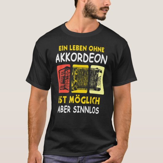 Accordion Hand Harmonica Folk Musik Sensual Sayin T-Shirt (Vorderseite)