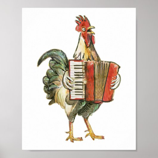 Accordion Hühnerfleisch, Hühnerfleisch, Shirt, Hüh Poster (Vorne)