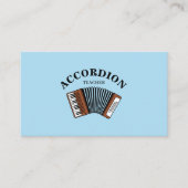 Accordion Lehrer Blue Visitenkarte (Vorderseite)