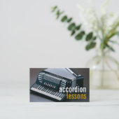 Accordion Lessons Music Instruments Lehrer Visitenkarte (Stehend Vorderseite)