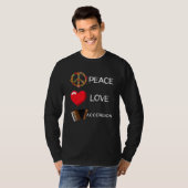 Accordion Liebe Peace Music Accordionist Music Flo T-Shirt (Vorne ganz)
