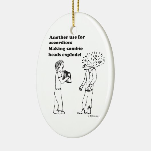 Accordion macht Zombies explodieren Keramikornament (Links)