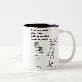 Accordion macht Zombies explodieren Zweifarbige Tasse