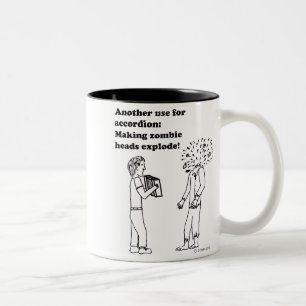 Accordion macht Zombies explodieren Zweifarbige Tasse