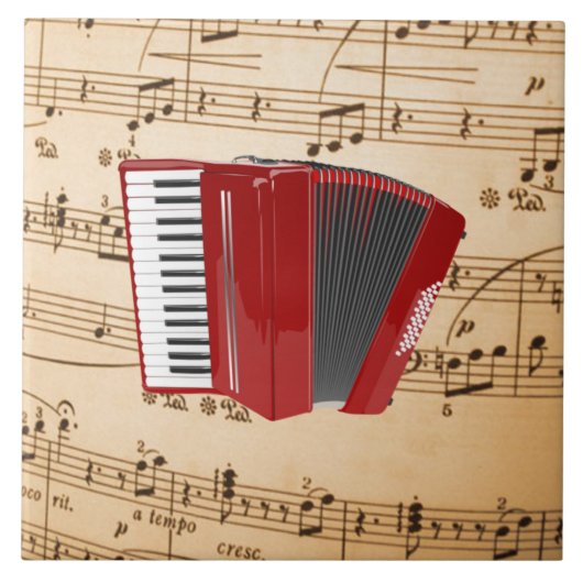Accordion Music, populäres Design, Fliese (Vorderseite)
